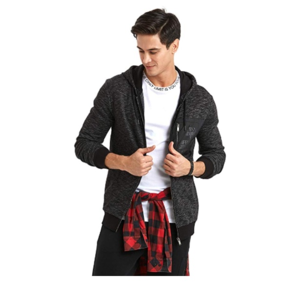 Other - Men's Long Sleeve Hooded Knitted Sports Cardigan